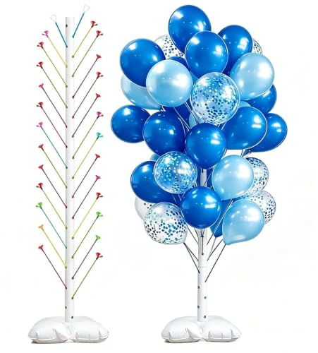 1,8M Ballonsäulenständer Set, Höhenverstellbarer Luftballon Ständer | Ballonständer für den Boden Geeignet für Geburtstage, Partydekoration, Hochzeiten, Weihnachten