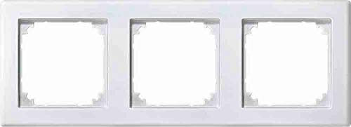Schneider Electric Merten M-Smart-Rahmen für Steckdosen und Schalter, 3-fach, polarweiss, Artikelnummer 484319, 1 Stück