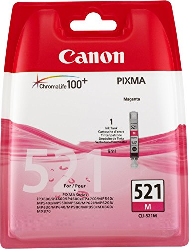 Canon CLI-521 Cartridge M Magenta (Secure Plastic Pack)
