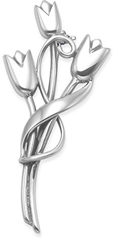Rennie Mackintosh broche motif tulipe - Dimensions :36 mm x 17 mm 9107 livré dans un coffret cadeau