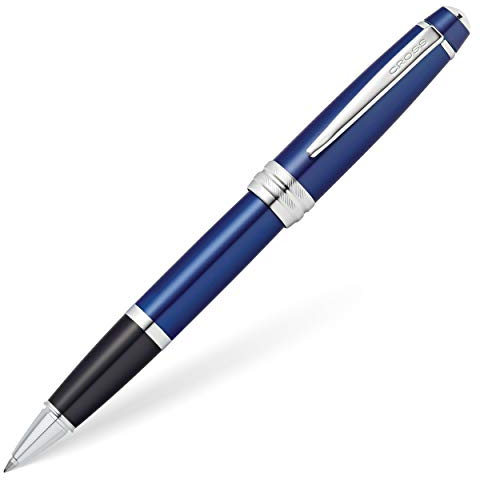Cross Bailey Rollerball Selectip Pen (Schreibfarbe schwarz, Strichstärke M) Blau-Lack chromplattiert