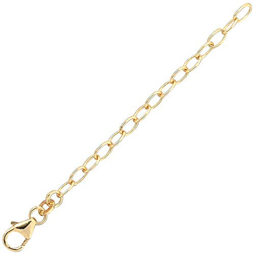 Verlängerungskette 585 Gold Gelbgold 7 cm Karabiner Kettenverlängerung