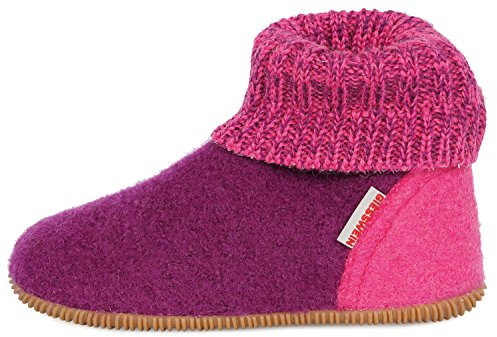 GIESSWEIN Wildpoldsried Kids, Hüttenschuhe Unisex-Kinder, Veilchen 392, 24 EU