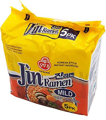 Ottogi Jin Ramyon (Mild) 120g (Pack of 5)