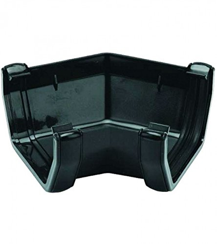 FLOPLAST 114mm Square Gutter135 Degree Angle - Black - Pack of 2