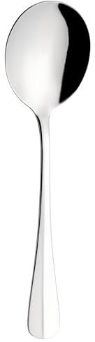 Grunwerg Baguette Cucharas Soperas, Acero Inoxidable 18/0, Juego de 12