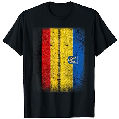 Deutsch-Ukrainische Flagge T-shirt Deutschland Ukraine Hemd T-Shirt