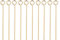 BENECREAT 100PCS 18K réel plaqué Or Broches Yeux, 30mm pour Bijoux Bricolage Fabrication de chaînes Boucles d'oreilles Bracelets Colliers - 0,7mm épais