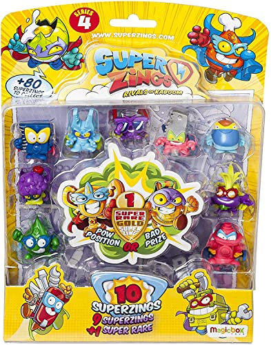SUPERTHINGS RIVALS OF KABOOM SuperZings - Blíster 10 Serie 4 Sammlerfigur Farbe Sortiert