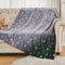 SOCHOW Glühen im Dunkeln Decke 127 x 150 cm, Galaxie Sterne Muster Flanell Fleecedecke, Grau Ganzjahresdecke für Kinder