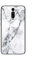 SHIEID Xiaomi Mi 9T Pro Hülle,Marmor Gehärtetem Glas & Silikon Rand Hybrid Hardcase Stoßfest Kratzfest Handyhülle Dünn Case Cover für Xiaomi Mi 9T Pro (Weiß)
