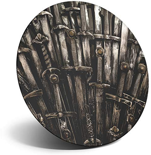 Destination Vinyl ltd Magnet for Refrigerator, Fridge - Throne Medieval Swords Game Geek for Office, Cabinet and Whiteboard, Magnetic Stickers, 14814