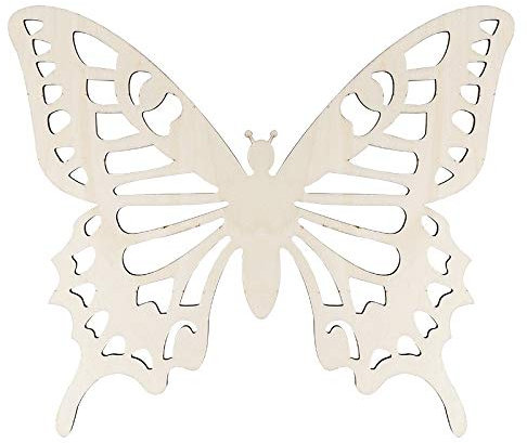 Ideen mit Herz Deko-Schmetterling aus Holz, 30,5cm x 26,4cm x 0,4cm