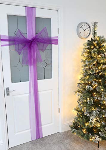 Christmas Concepts® - Fiocco Decorativo per Porta di Halloween, in Tessuto, Colore: Viola Scuro