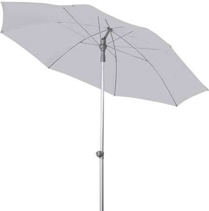 Doppler Sonnenschirm 'ACT', Push-up-Funktion, faltbar, Aluminium-Mast, Ø 200 cm, hellgrau