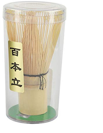 Nikou Matcha Whisk, 100 Prongs Natural Bamboo Tea Whisk Matcha Brush Chasen Preparing Matcha Powder Brush Tool for Tea Ceremony Tea Drinking (100 Prongs)