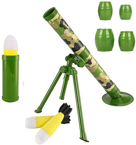 FeiWen Kinder Taktisches Spielzeug Mörtel Katapult Taktischer Raketenwerfer Mit Start Sponge Sicherheit Missile Militär Kinderspielzeug