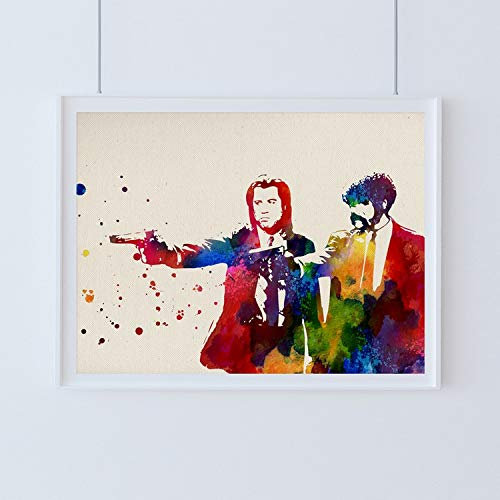 Nacnic Poster Fiction mit Aquarelldesign. Mischung aus Aquarellstilblättern für die Innendekoration. A4-Größe mit Rahmen