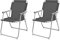2'er Set Campingstuhl Faltstuhl Stoff Oxfort Klappstuhl Anglerstuhl Regiestuhl Angelstuhl Metall B 53 x T 46 x H 74 cm, Farben:Grau