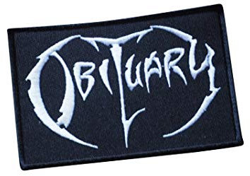 Martyna's Trading Official - Obituary (Death Metal) Stickerei - Rechteckig - 1 Stück - Schwarz - Mittel - Musik - Gotisch - Aufbügeln - Baumwolle - Bügelflicken