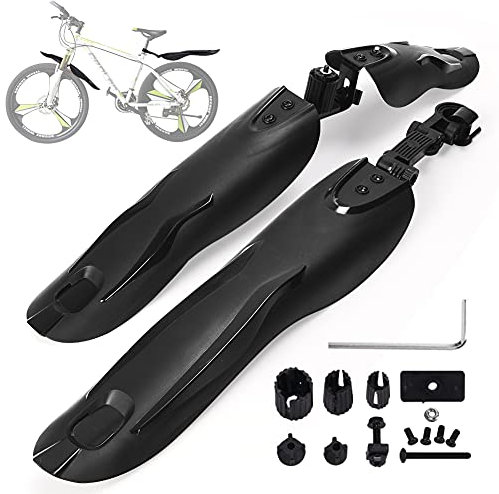 XCOZU Fahrrad Schutzblech Set, 3-Teil Universal Verdicken Fahrrad Schutzbleche Mountainbike Vorne & Hinten, Verstellbarer Fahrrad Kotflügel Set für MTB Rennrad, Fahrradschutzblech Spritzschutz