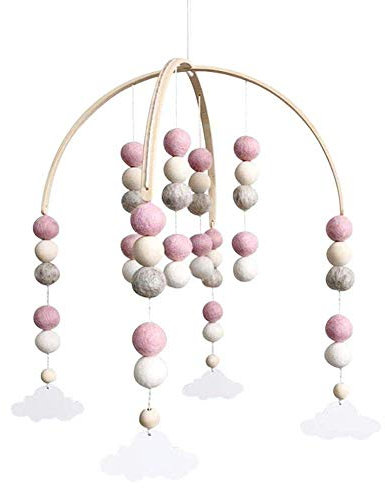 Campanelli Eolici Mobili, Giocattolo Sonaglio Mobile del Carillon, Cameretta Giocattoli da Appendere, Campana a Vento per Bambini, per Il Miglior Regalo Giocattolo per i Bambini (Rosa)