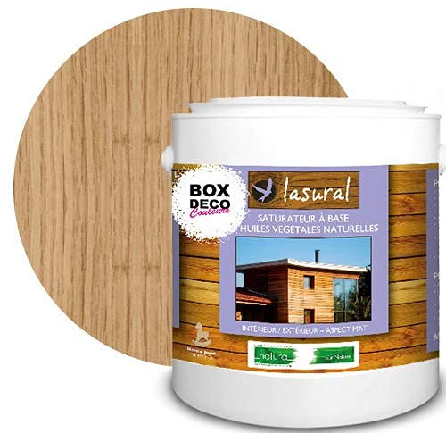 Saturateur bois naturel bio intérieur et extérieur Lasural Natura - 3L, Chêne clair