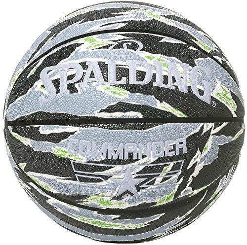 Spalding Basketball Commander Tiger Camo No. 7 Ball 77-246J Basketball Basket