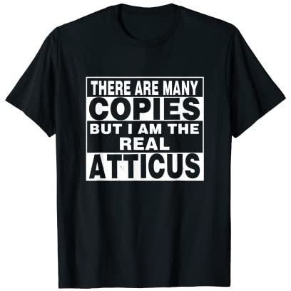 Atticus Shirt Name personalisiertes T-Shirt Vorname Nachname T-Shirt