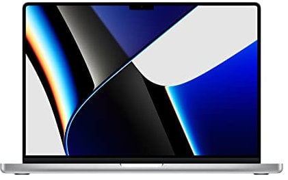Late 2021 Apple MacBook Pro with Apple M1 Pro chip (16 inch, 16GB RAM, 512GB SSD) Silver (Renewed)