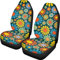 Coloranimal Autositzbezug, abstrakte Hippie-Blume, buntes Blumenmuster, Auto-Vordersitzkissen, elastisch, schmutzabweisend, Autositzbezüge, passend für Autos
