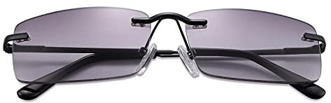Randlose Lesebrille für Herren Damen Vollständige Leser UV400 Schutz Sonnenbrille mit Komfort Federscharnier Getönte Farbtöne Presbyopie Blaulichtfilter Brille Brillen Sportbrillen Nicht Bifokal
