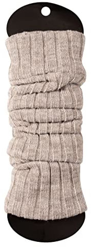 Ateena Stulpen Damen Beige, Stulpen Damen Wolle, Knöchelwärmer, Beinwärmer Acrylic mit Wolle, Maximaler Wadenumfang – 40 cm, Länge – 60 cm