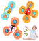 3 Pcs Jouets De Bain Spinner avec Ventouse Abeille Papillon Coccinelle Motif Cadeaux d'anniversaire pour Garçons Et Filles Jouets De Douche Bébé Jouets Sensoriels