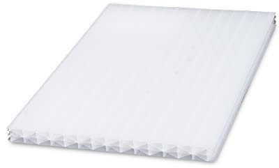 Ironlux - Placa de Policarbonato Celular Opal 500 x 1050 mm - 16mm espesor - Protección UV - Ideal para Techos de Pérgola, Fachadas y Cubiertas