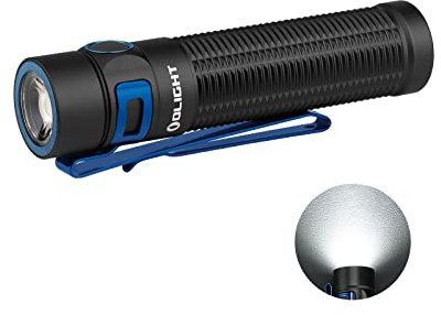 OLIGHT Baton 3 Pro Max LED Taschenlampe 2500 Lumen 145 Meter, 5 Modi 60 Tage Laufzeit EDC Handlampe Batteriebetrieben mit Abstandssensor, USB-Wideraufladbare Flashlight IPX8 Kaltweiß, Schwarz