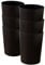 Cetomo 7.2L*6 Plastic Waste Paper Bin, Trash Can, Small Bins, Bedroom Bin, Round Waste Basket for Kitchen Rooms, Nesting, Matte, Frosted, Minimalist, Open Top, Black, 7.2L(6 Pack)