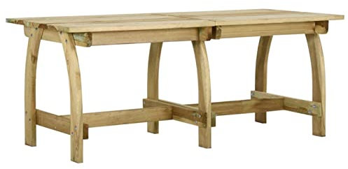 Keketa Gartentisch, Gartentische, Terrassentisch, Außentisch, Balkontisch, Campingtisch, Gartentisch, Holz, 220 x 74 x 75 cm, aus imprägniertem Kiefernholz