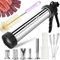 WILDDIGIT 3rd Gen Professional Jerky Gun Kit, Wurstfüller, Edelstahl Maker Shooter, Mit 5 Düsen, 1 Fleischschieber Und 5 Reinigungsbürsten