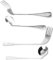 Lurrose 4Pcs Right Left Handed Grip Easy Offset Spoon Fork Stainless Steel Angled Adaptive Utensils Cutlery for Hand Tremors Elderly