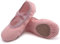 Uniuni Ballettschuhe Mädchen Ballettschläppchen Kinder Leinen Tanzschuhe Ballett Schläppchen Geteilte Ledersohle Rosa 22