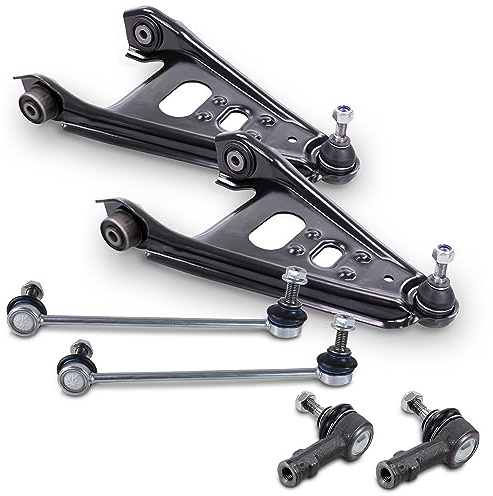 ATEC Germany Querlenkersatz - 2x Querlenker mit Traggelenk vorne, 2x Spurstangenkopf vorne, 2x Koppelstange vorne Kompatibel mit SMART FORTWO Cabrio (451), FORTWO Coupe (451)