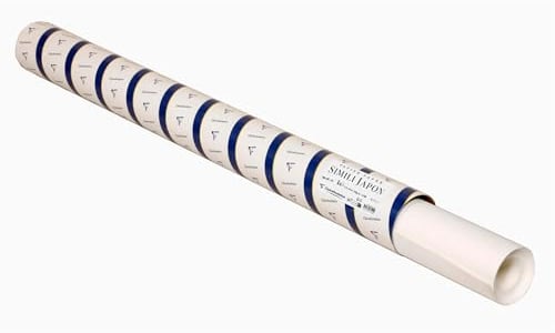 Clairefontaine 976145C - Rolle Zeichenpapier Simili Japon, 250g 100% reiner Zellulose, 1,30x10m, ideal für Reliefgravuren und Flachdrucktechniken, Weiß, 1 Rolle