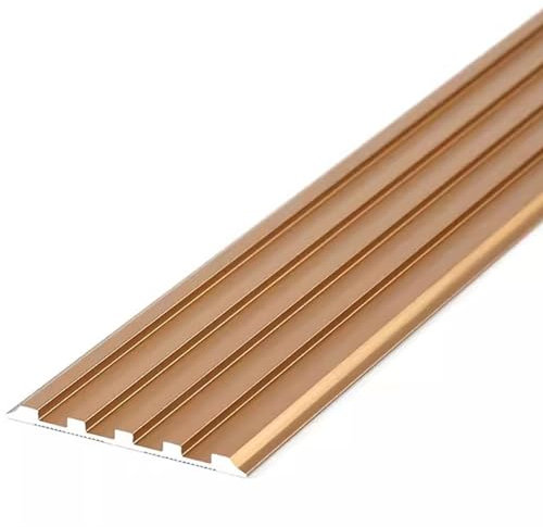 Übergangsprofil Abdeckleisten Rutschfeste Traktionsstufen für Treppen Aus Holz, Metall und Marmor, Stufenkantenstreifen Aus Aluminiumlegierung, Wasserdicht, Schneidbar (Color : Length, Size : 115cm/