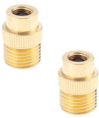 eMagTech 2 Stück Airbrush Schlauchadapter 1/8 Zoll BSP-Stecker Messing Airbrush-Adapter Kompatibel mit Airbrush 128 Und 138 Airbrush-Modellen