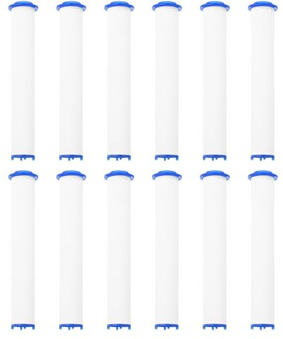 QUARKZMAN 12 Pezzi Doccia Testina Filtro 5.1 PP Cotone Filtro Cartuccia Sostituzione Alta Pressione Palmare Ventilatore Doccia Jet Set