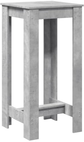 vidaXL Bartisch, Stehtisch für Küche Wohnzimmer Esszimmer, Tresentisch Küchentisch Rechteckig, Loungetisch Bistrotisch, Betongrau Holzwerkstoff