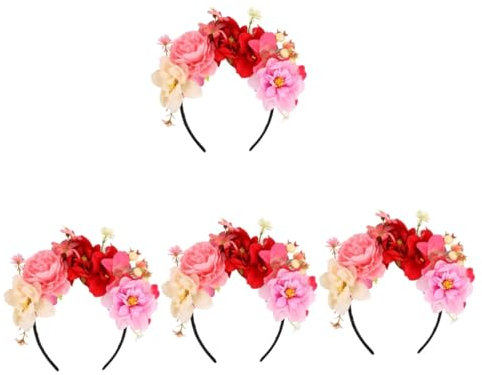 Alasum 4stücke Künstliche Blumenkrone Für Damen Blütenhaube Für Hochzeiten Partys Und Fotoshootings Verstellbare Blumenkopfbedeckung Hochwertigen Materialien