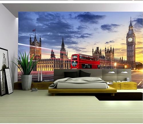Fototapete Wandbilder 3D Effekt Schlösser & Autos Tapete 3D Vliestapete Tapeten Wandbild Tapeten Wohnzimmer Tv Wanddeko 200cm×140cm(Breite x Höhe)