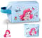 Borsa Trucco Mermaid, Borsa Cosmetici Cartone Animato, Impermeabile Borsa da Toilette, Portatile Beauty Case Donna, Grande Capacità Trousse da Viaggio con Portachiavi e Portamonete